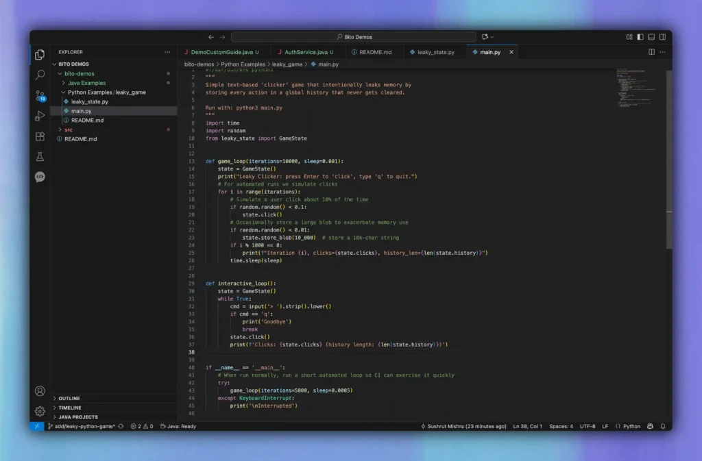 VSCode Python memory bloat