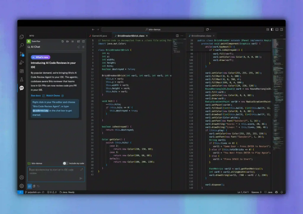 VS Code codebase for Bito